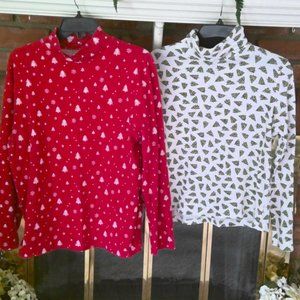 Set of 2 Christmas Turtlenecks